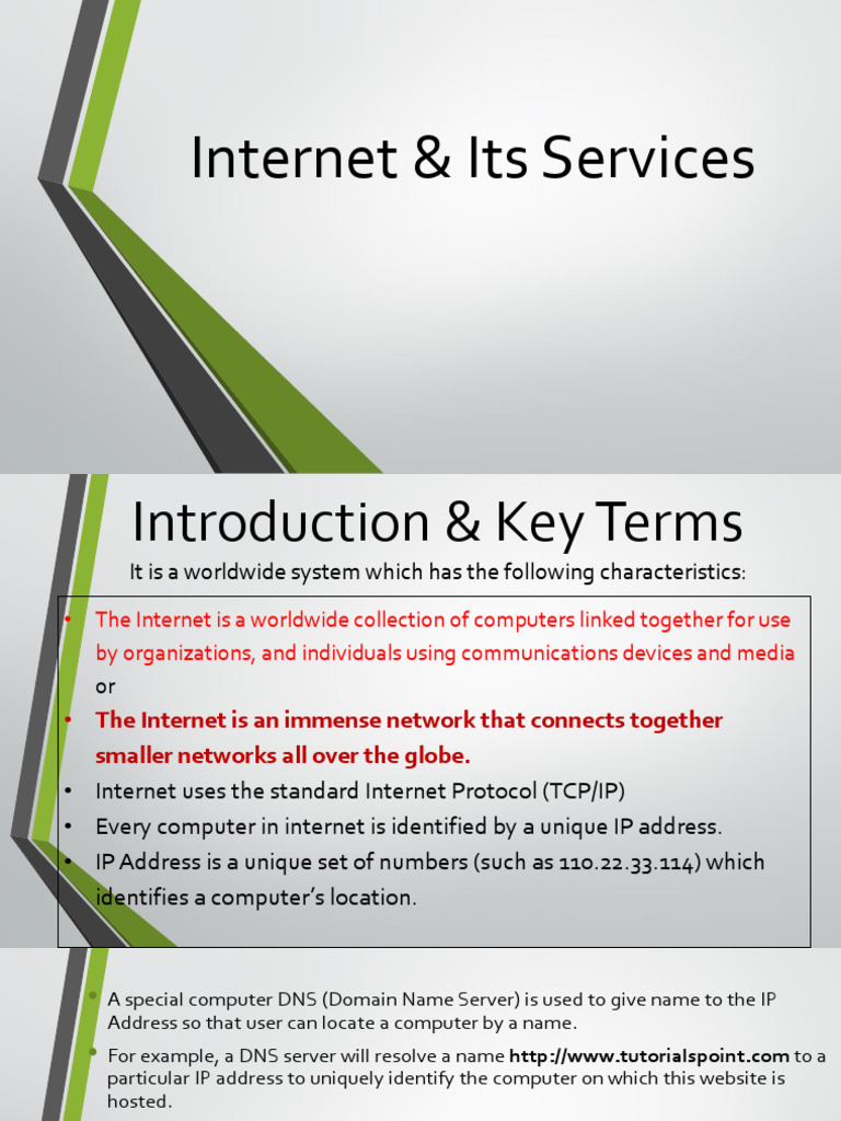 Internet & Its Services | PDF | World Wide Web | Internet & Web