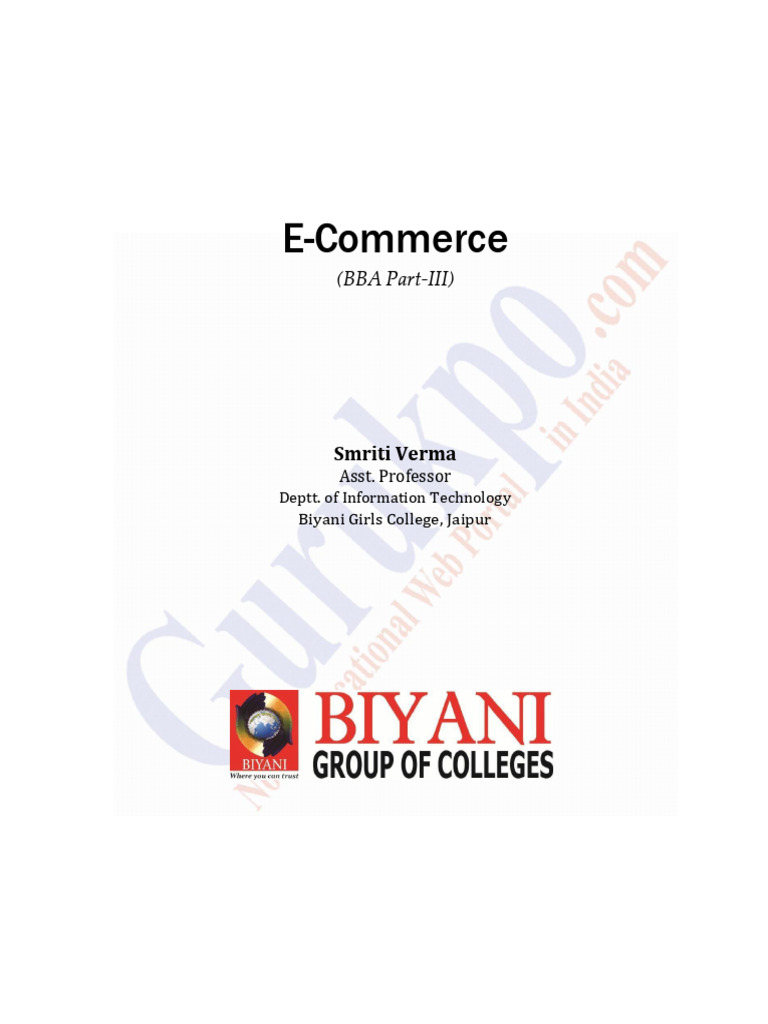 BBA Think Tank e Commerce | PDF | World Wide Web | Internet & Web