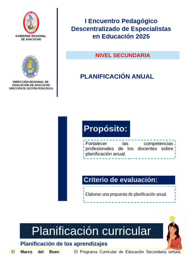 Planificación Anual Educativa 2025 | PDF | Plan de estudios | Aprendizaje