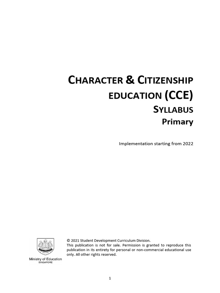 2021 Primary Character and Citizenship Education | PDF | Educational ...