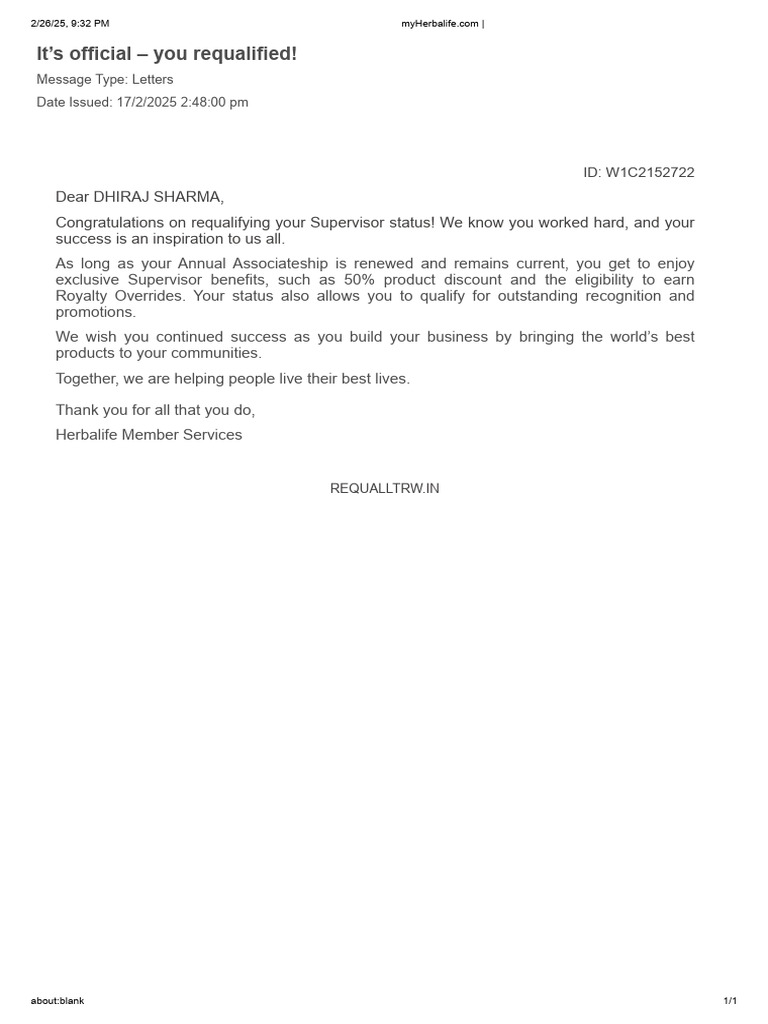 It's Official - You Requalified! | PDF