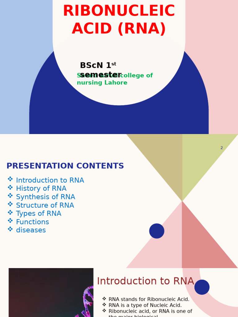 Ribonucleic Acid (RNA) | PDF | Rna | Messenger Rna