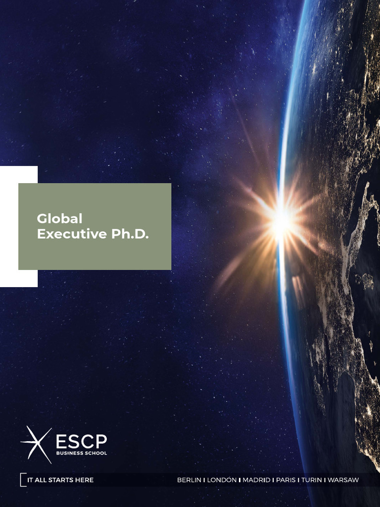 ESCP Global Executive Ph.D. Overview | PDF | Doctor Of Philosophy | Thesis