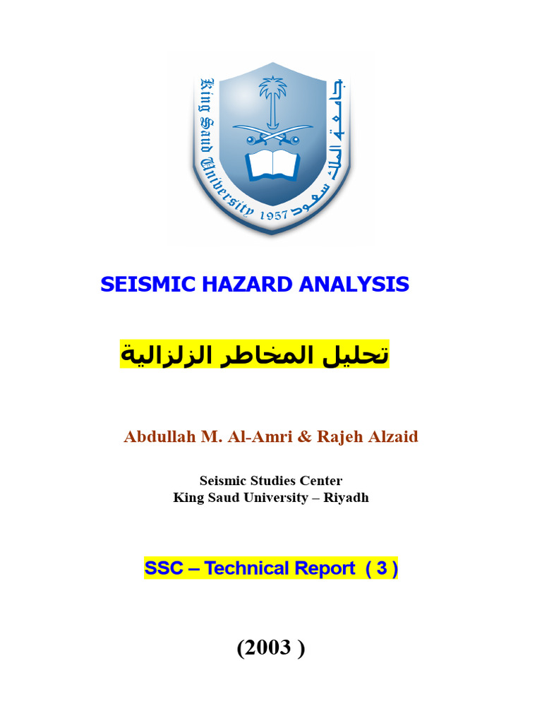 Seismic Hazard Analysis Overview | PDF | Earthquakes | Moment Magnitude ...