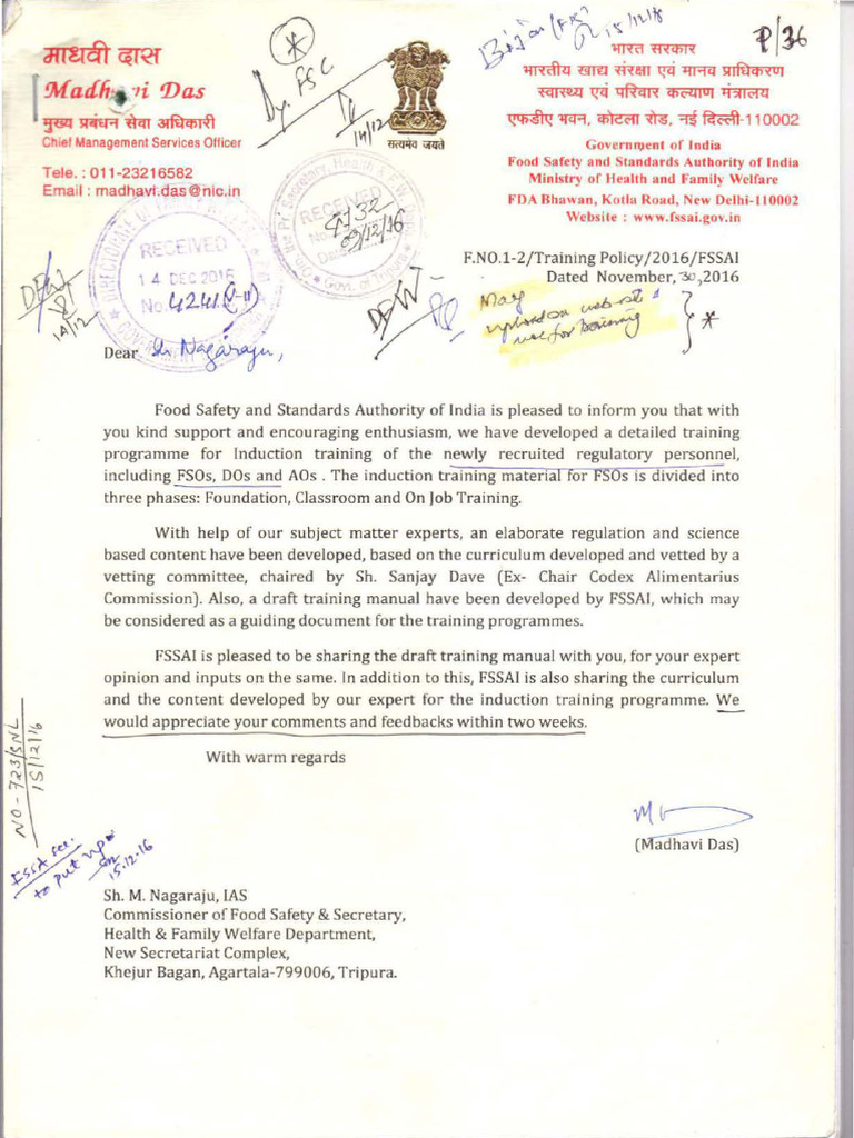 FSSAI Induction Training for FSOs | PDF | Food Safety | Food Industry