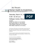 Mental Health and Disabilities Forum