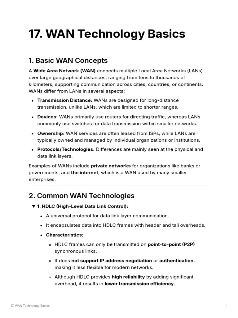 WAN Technology Basics | PDF | Networking | Multiprotocol Label Switching