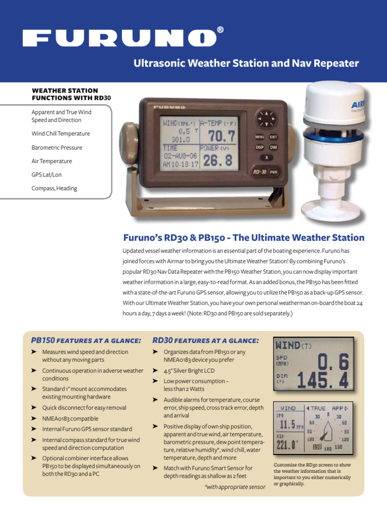 Furuno RD30 & PB150 Weather Station | PDF | Weather | Meteorology