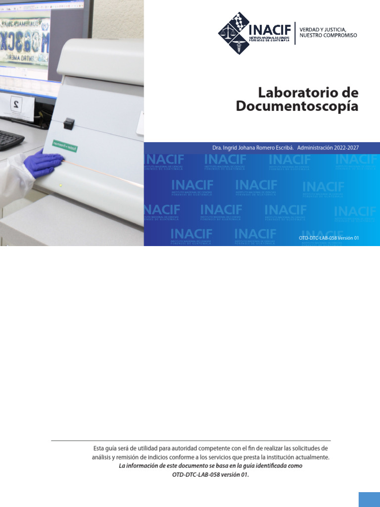 Guía de Servicios de Documentoscopía INACIF | PDF | Escritura | Manuscrito