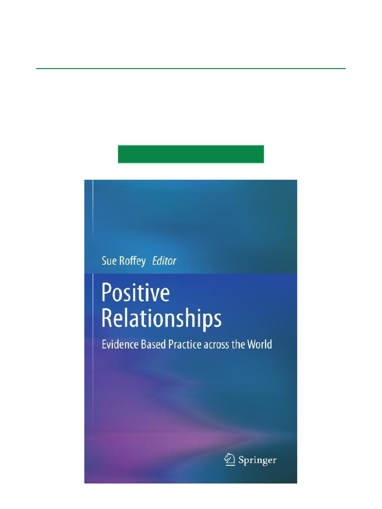 Positive Relationships in Psychology | PDF | Positive Psychology | Well ...