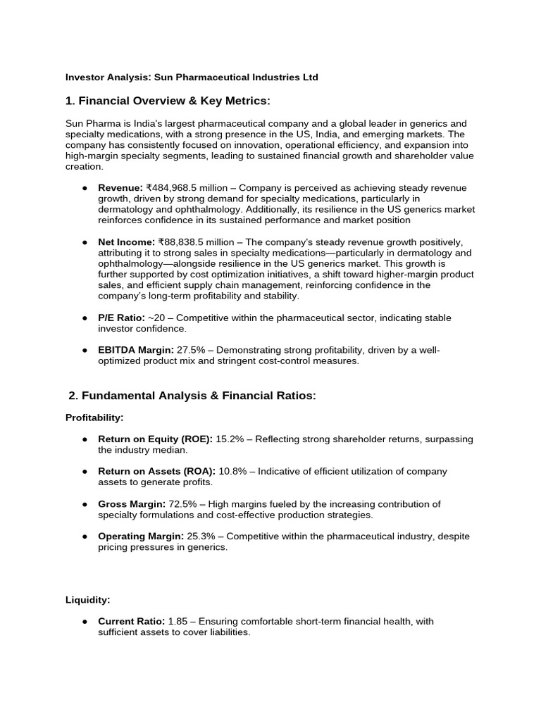 Detailed Report | PDF | Valuation (Finance) | Market Liquidity