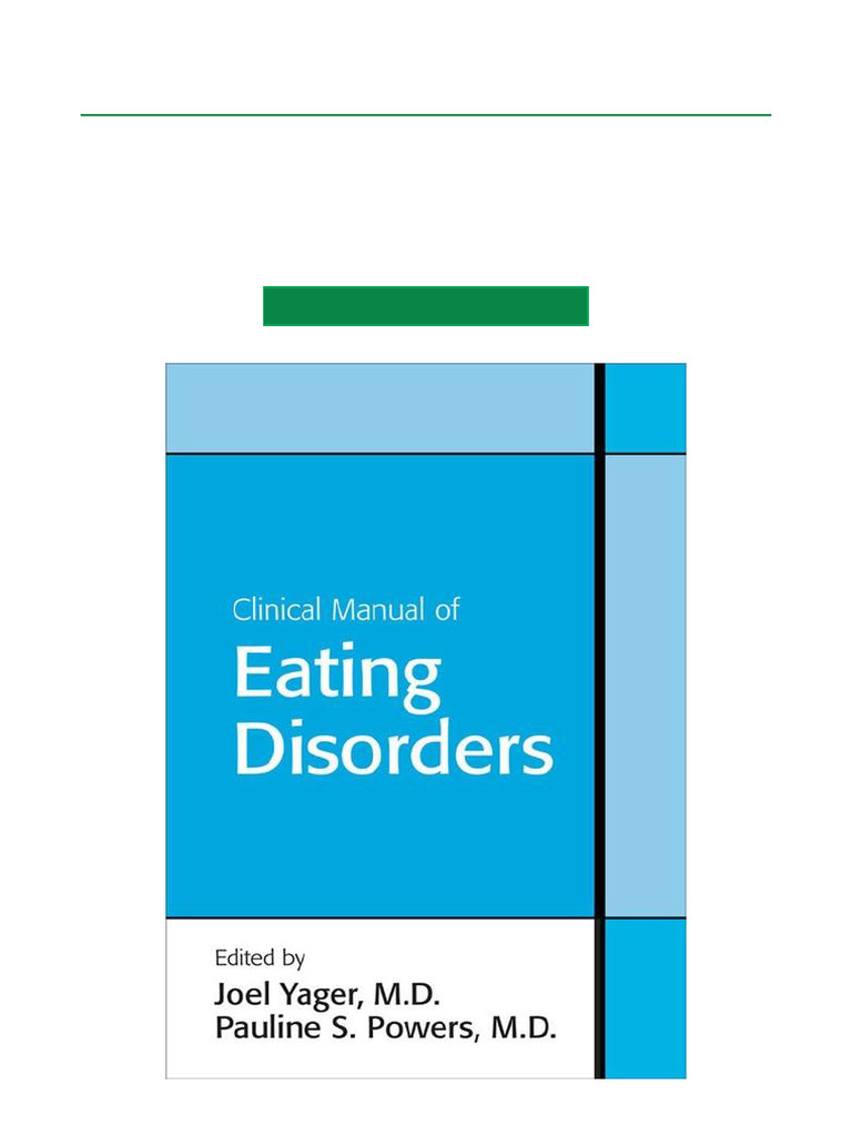 Clinical Manual of Eating Disorders High-Resolution PDF Download | PDF ...