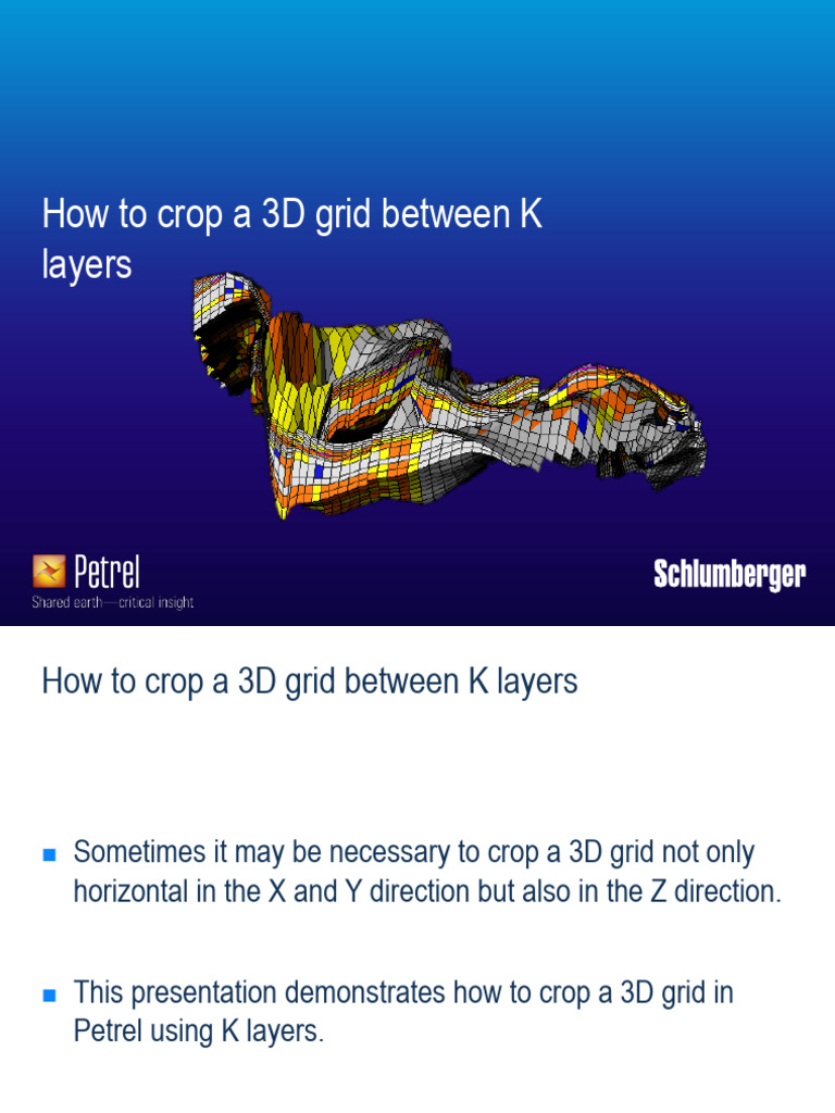 Crop 3D Grid in Petrel by K Layers | PDF