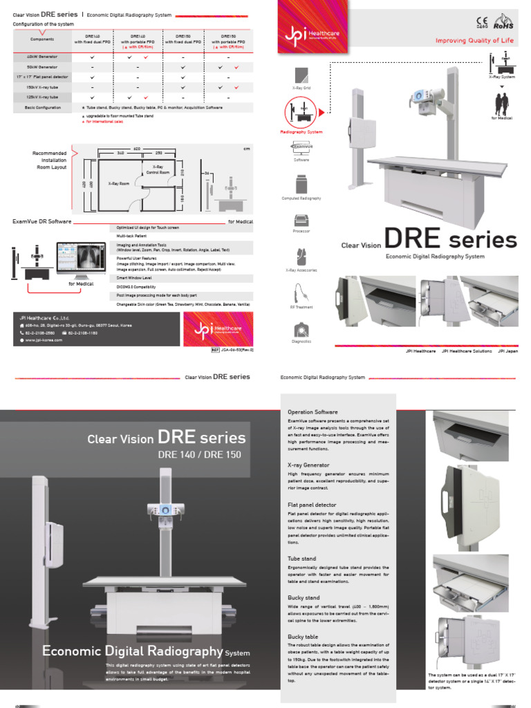 Specs Sheet - Clear Vision DRE Series | PDF | Radiography | Radiology