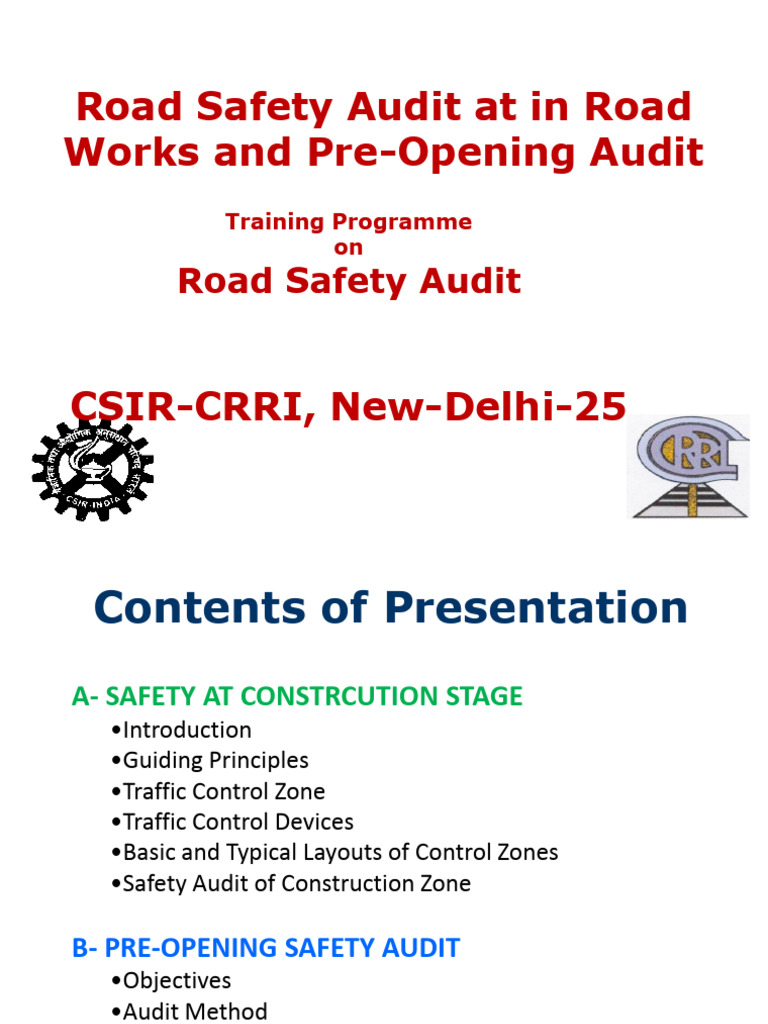 Road Safety Audit at Construction | PDF | Road | Traffic