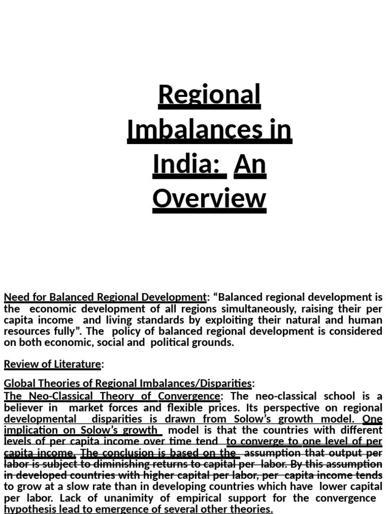 Causes of Regional Imbalance in India | PDF | Economic Growth | Economics