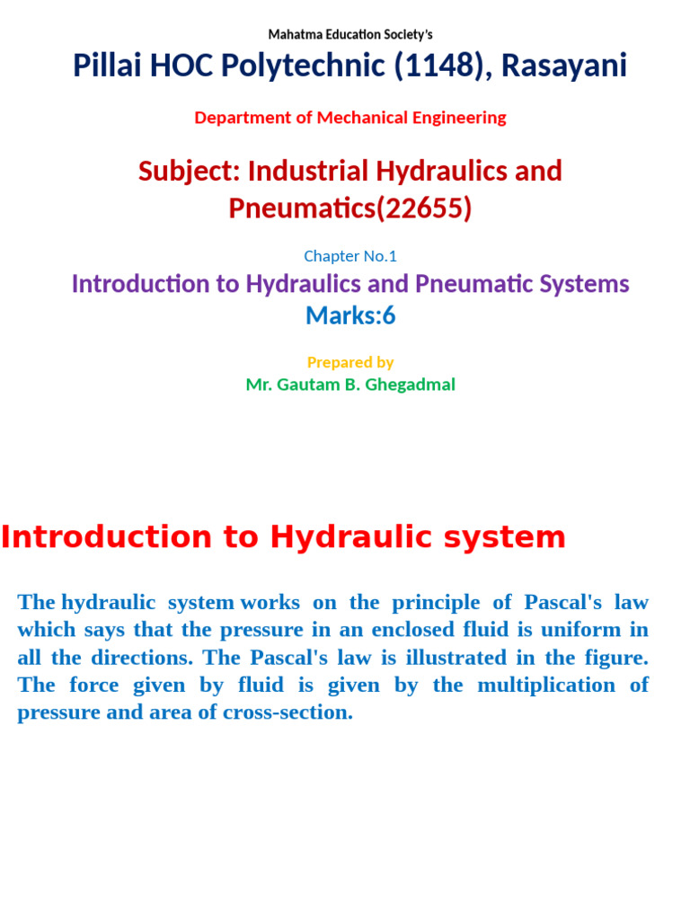 Overview of Hydraulic and Pneumatic Systems | PDF | Actuator | Pneumatics