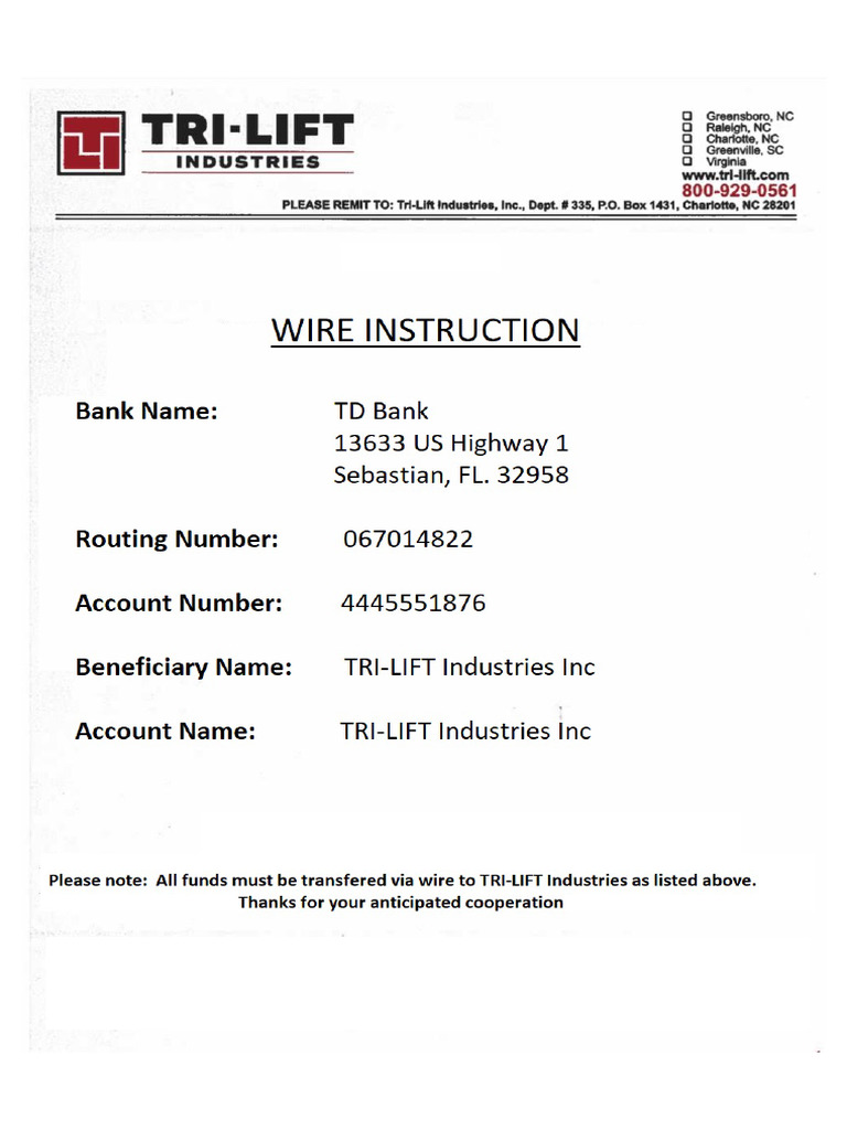 Tri-Lift Wire Details | PDF