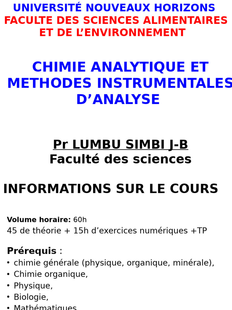 Chimie Analytique Méthodes et Cours PDF Spectre électromagnétique — free download