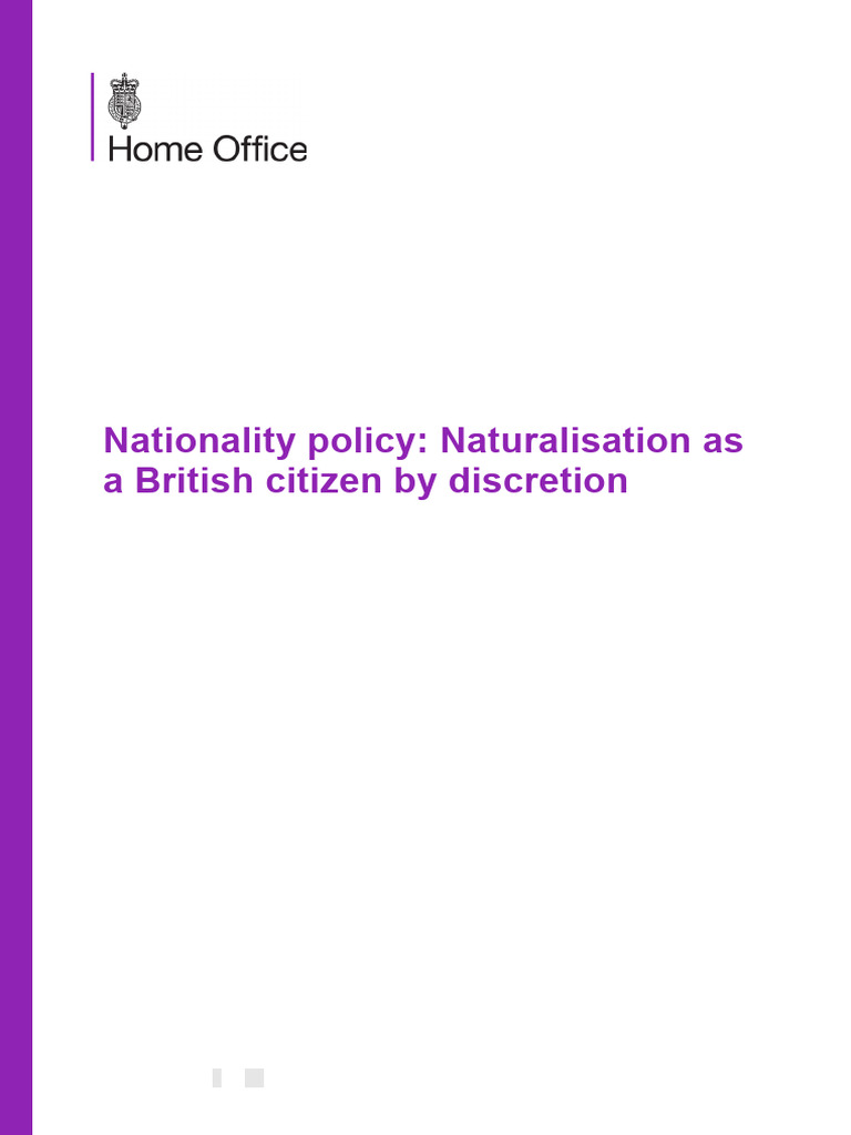 British Citizenship Naturalisation Guide | PDF | Naturalization | Bail