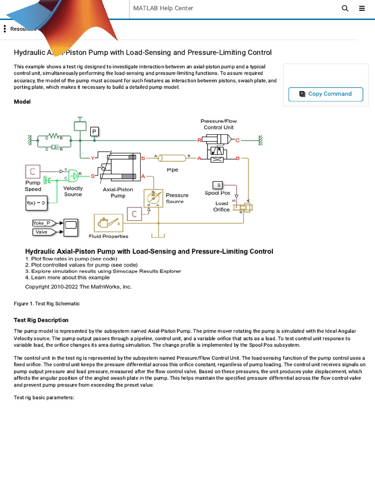 Axial-Piston Pump Load-Sensing Model | PDF | Pump | Valve