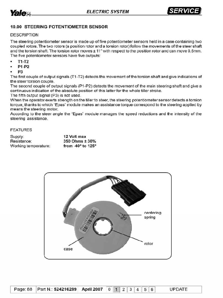 Yale MP Styrsensor | PDF
