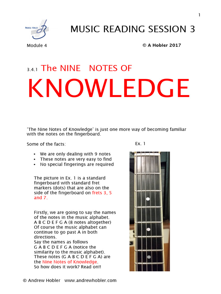 Mastering the Nine Notes of Knowledge | PDF | Musical Instruments ...