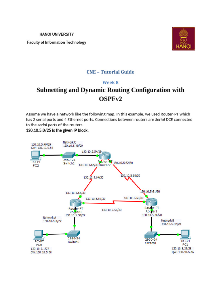 OSPFv2 Subnetting and Routing Guide | PDF | Router (Computing ...