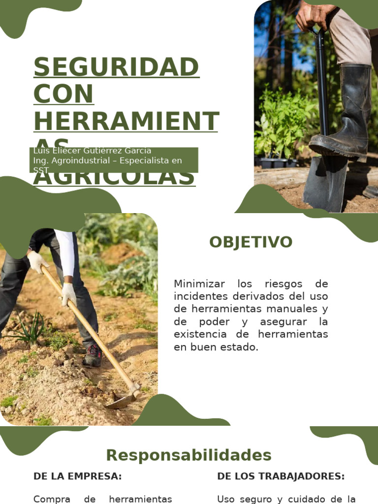 Seguridad en el Uso de Herramientas Agrícolas | PDF | Herramientas ...