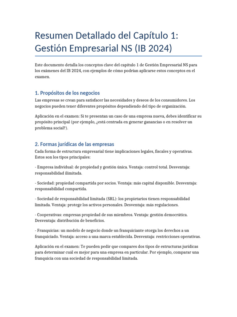 Claves de Gestión Empresarial IB 2024 | PDF | Business | Análisis FODA