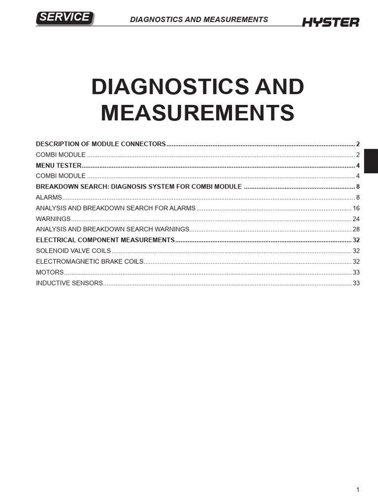 Diagnostics and Measurements-1 | PDF