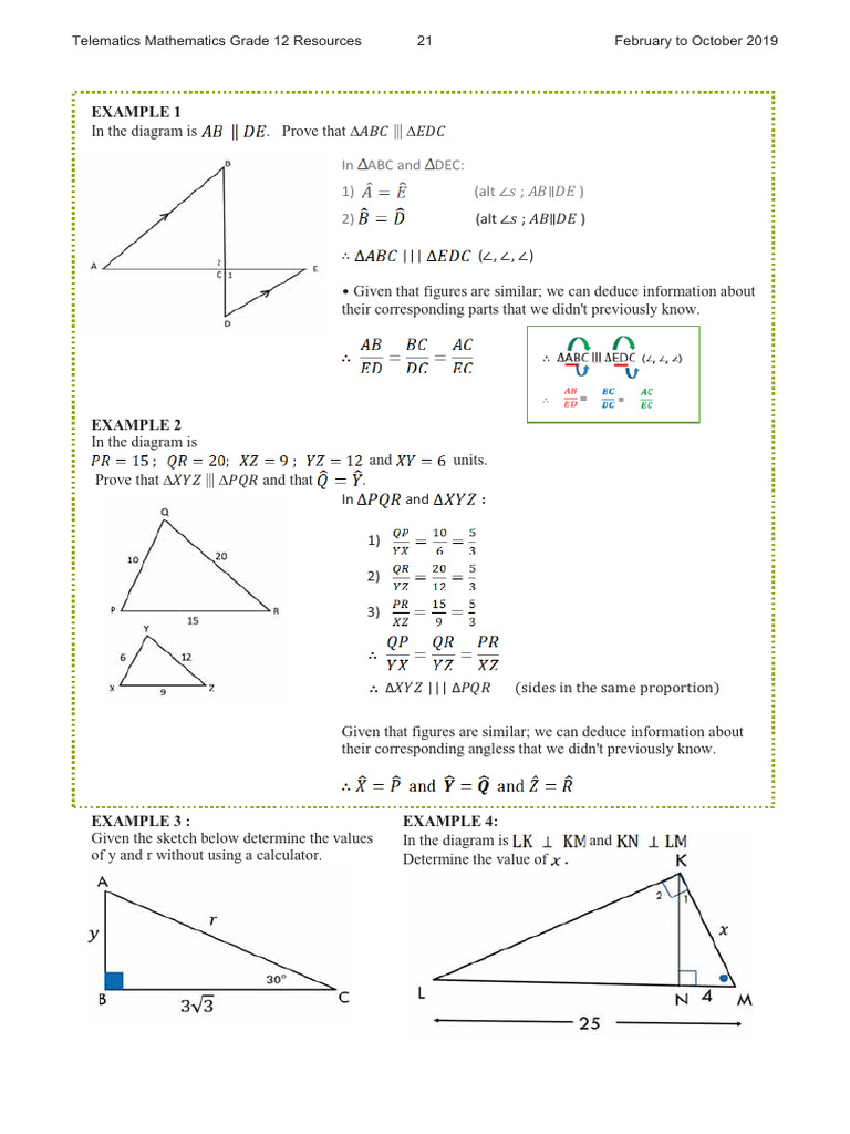 Grade 12 Geometry and Calculus Exercises | PDF | Tangent | Differential ...