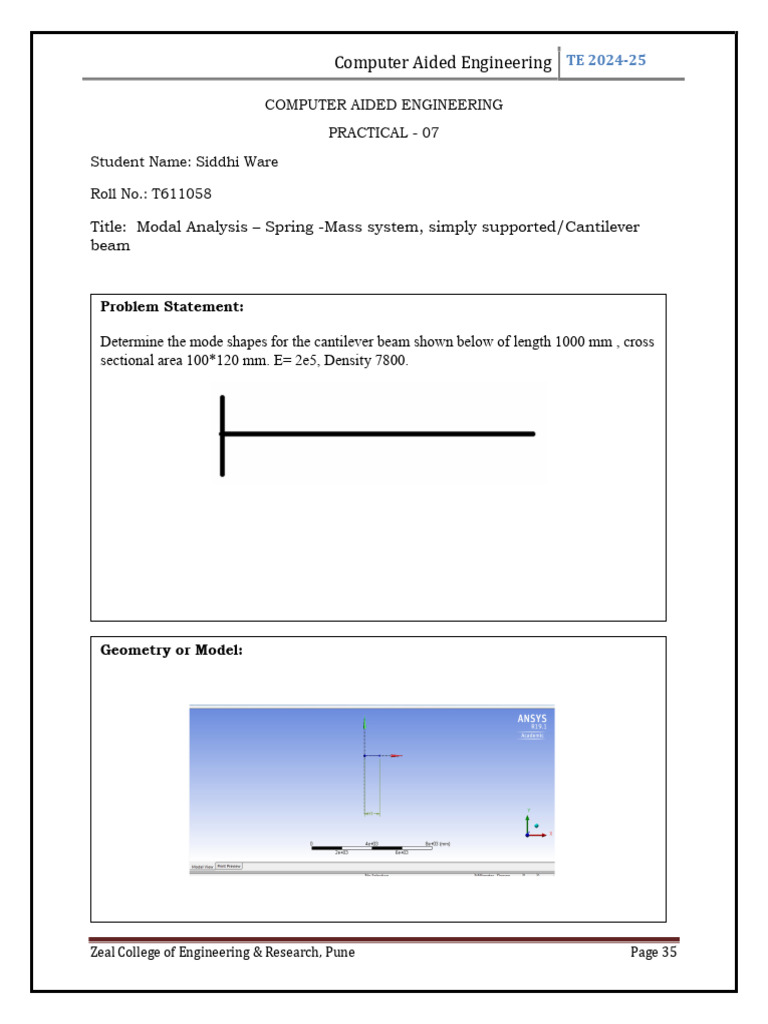 Modal Analysis of Beam Systems | PDF