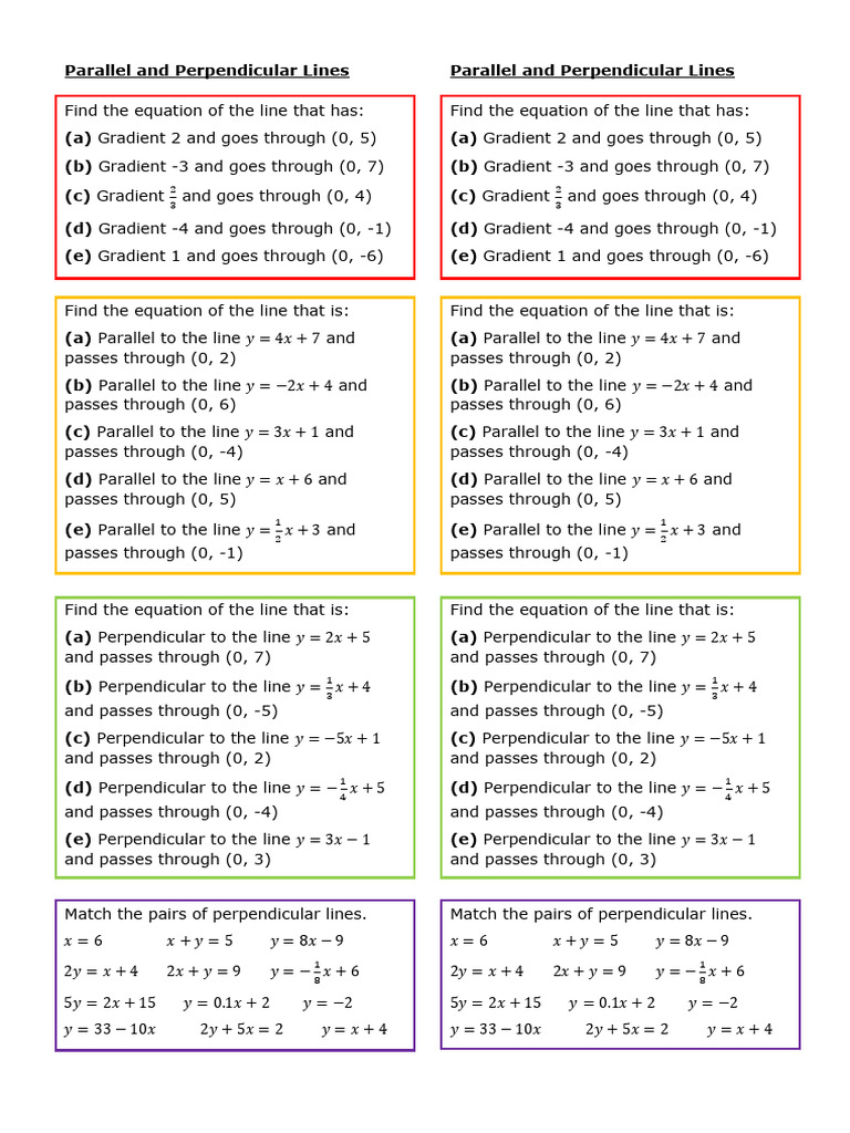 MUST Parallel and Perpendicular | PDF | Geometry | Euclidean Geometry