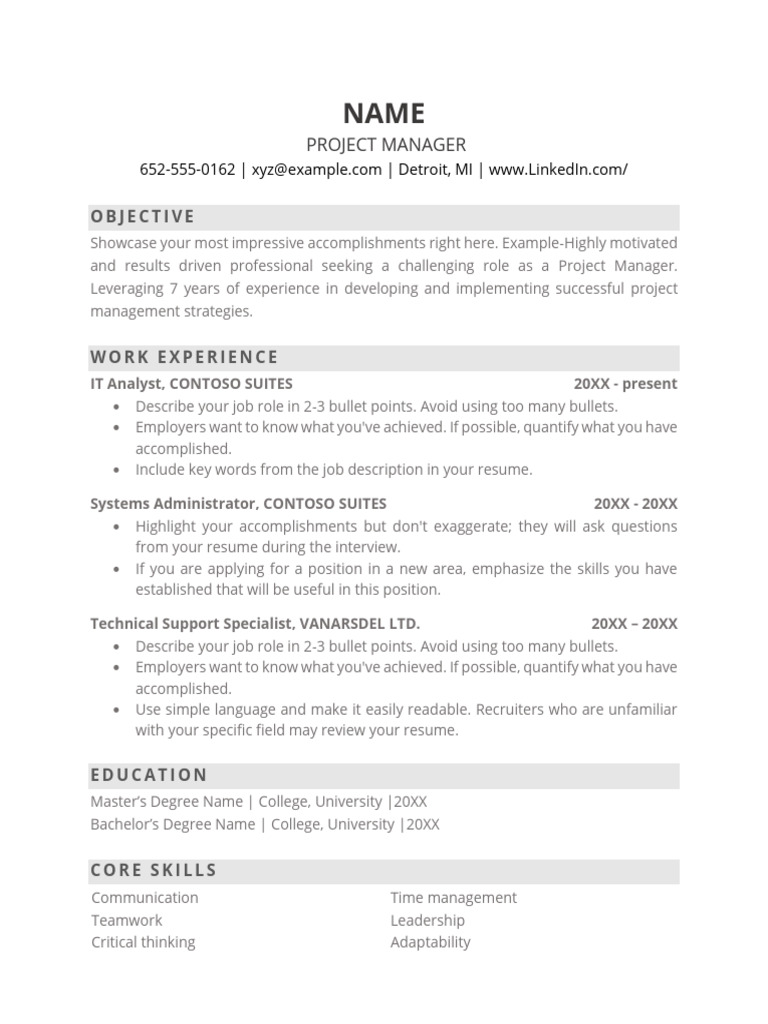 ATS Resume Template | PDF
