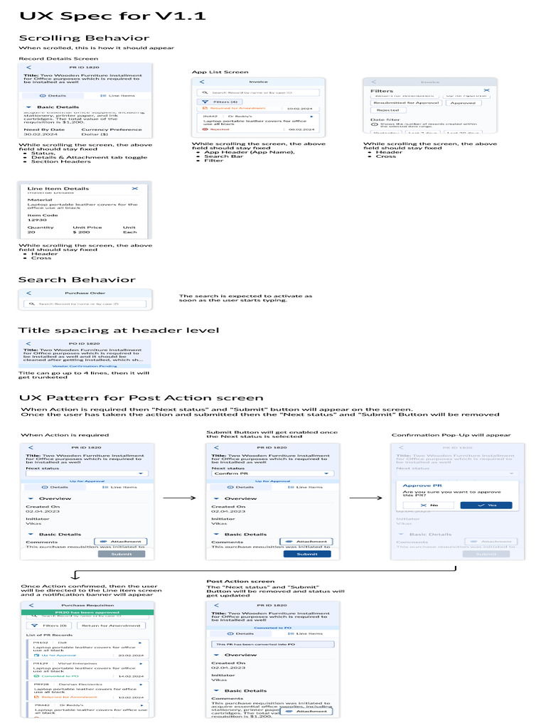 UX Specifications for Purchase Requisition | PDF | Computer Hardware ...
