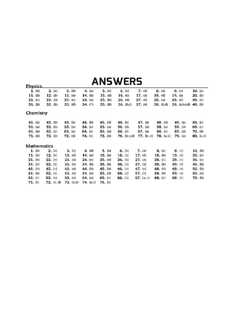 WB Ans Key | PDF
