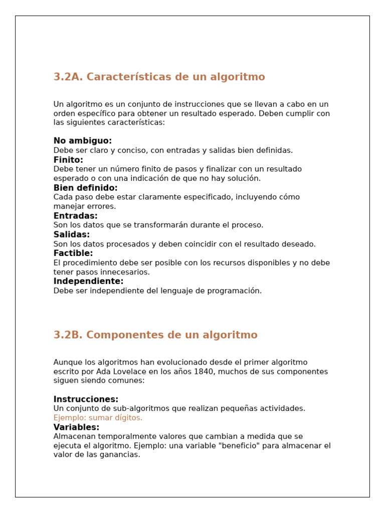 3.2 Algoritmos y Código | PDF | Algoritmos | Lenguaje de programación