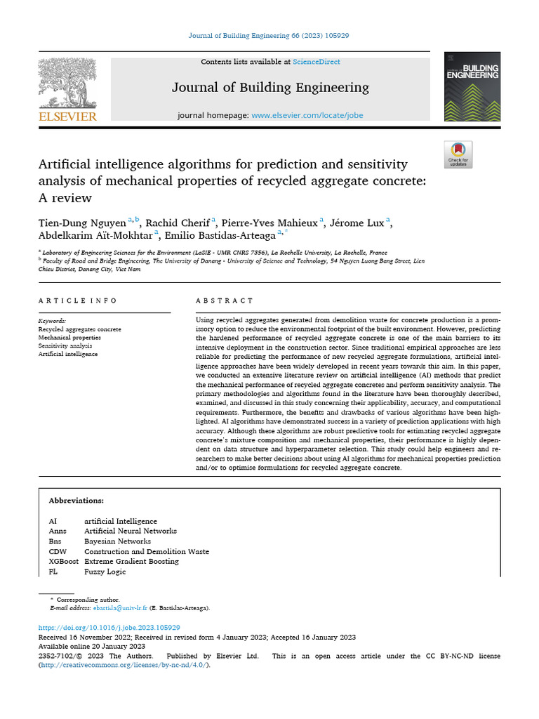 Artificial Intelligence Algorithms For Prediction and Sens - 2023 ...