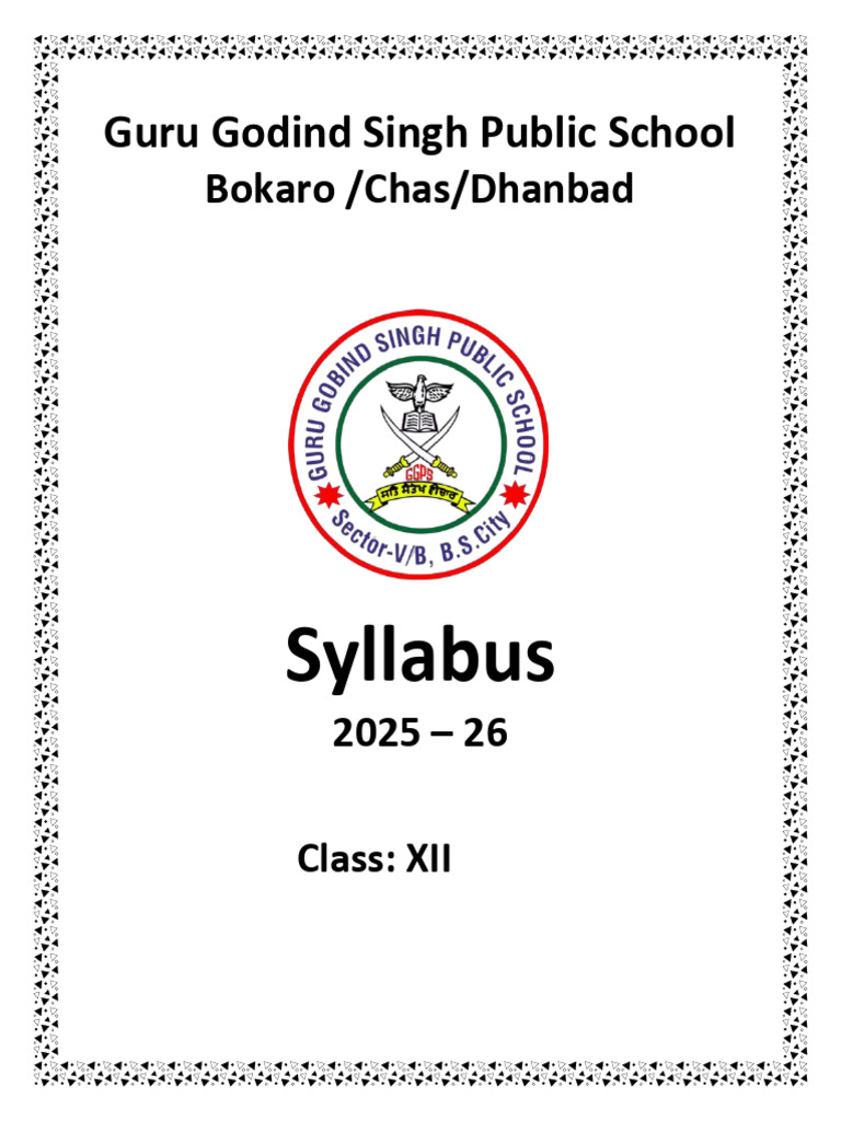 GGPS 12th Syllabus | PDF