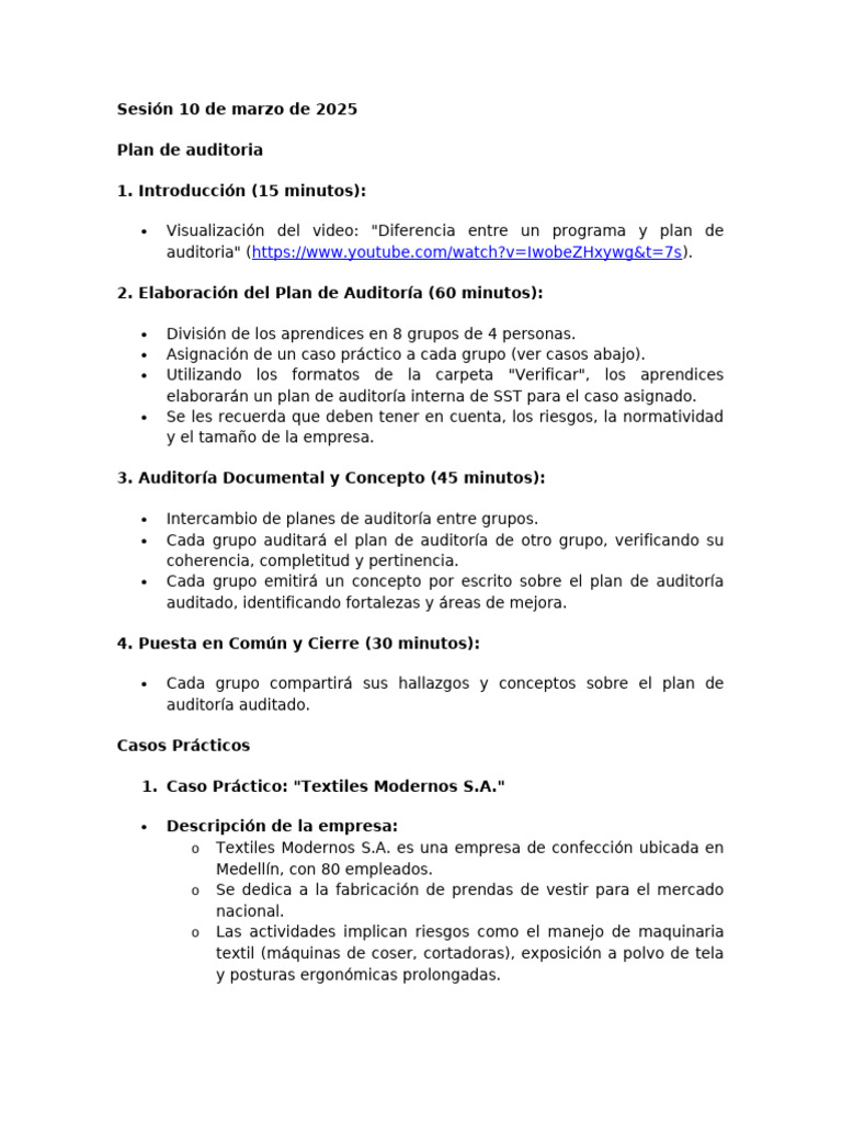 Sesión 10 de Marzo de 2025 SST | PDF | Seguridad y salud ocupacional ...