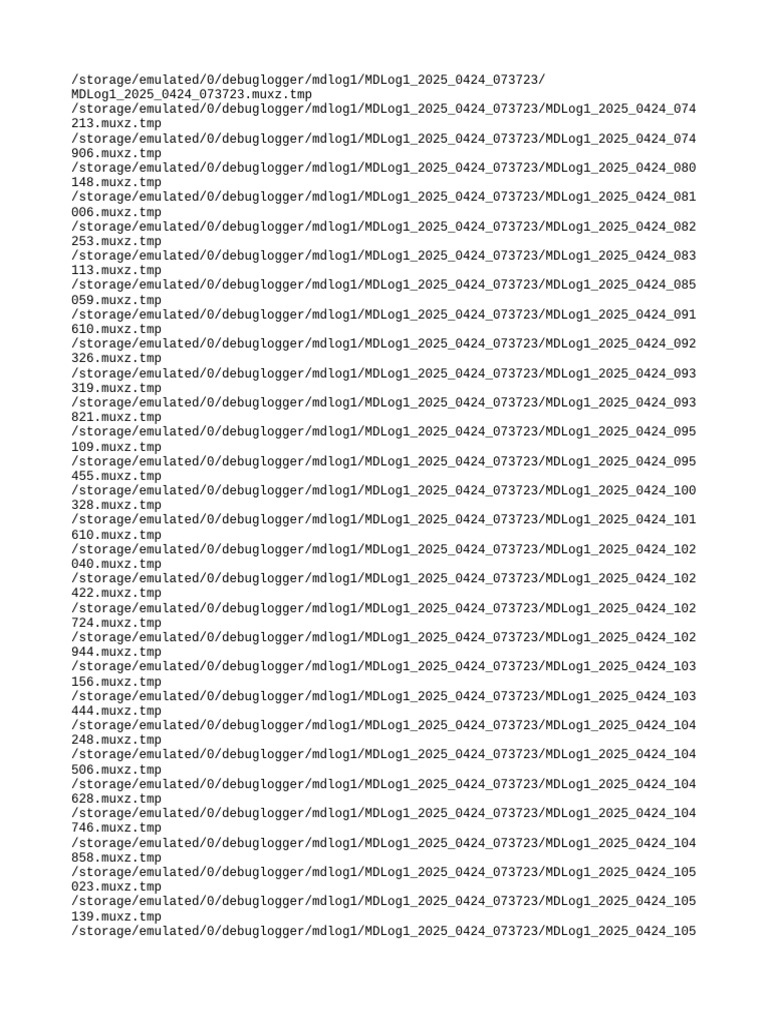 MDLog1 Debug Log Files Overview | PDF