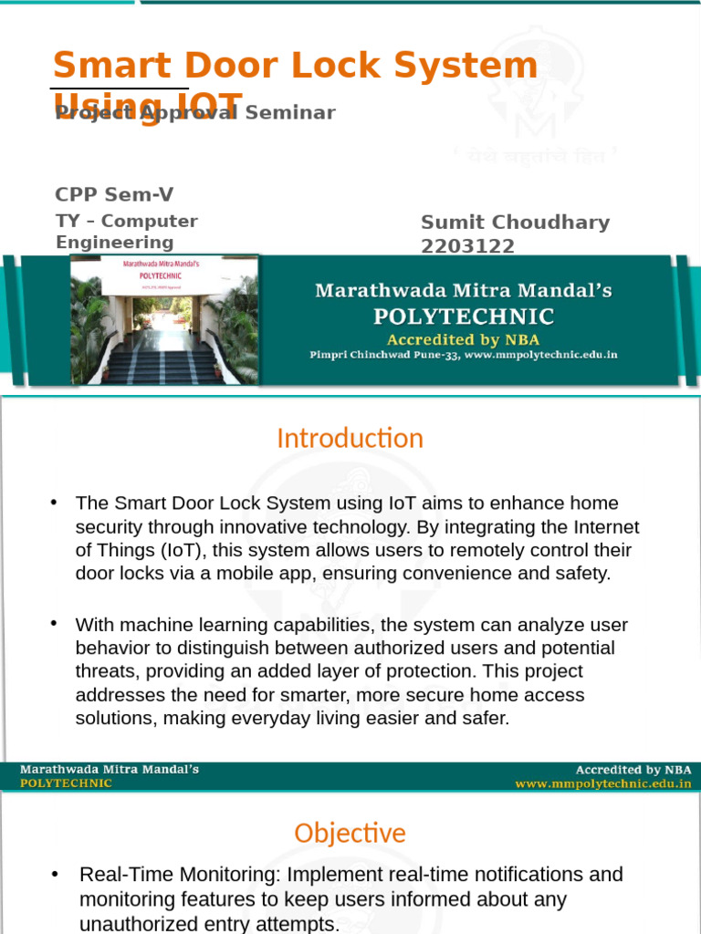 IoT Smart Door Lock System Overview | PDF | Internet Of Things ...