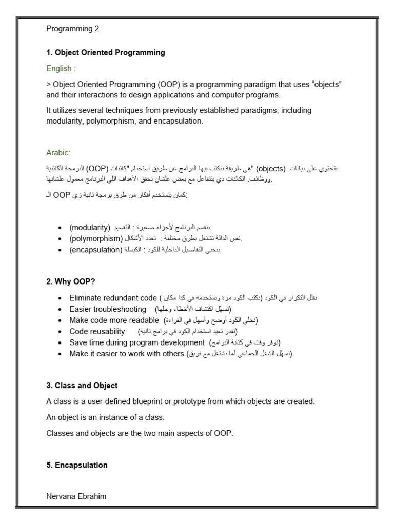 Java Object-Oriented Programming Overview | PDF | Object Oriented ...