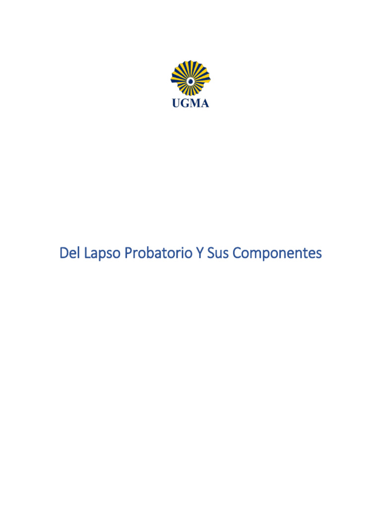 Componentes del Lapso Probatorio Civil | PDF | Evidencia (ley) | Juez
