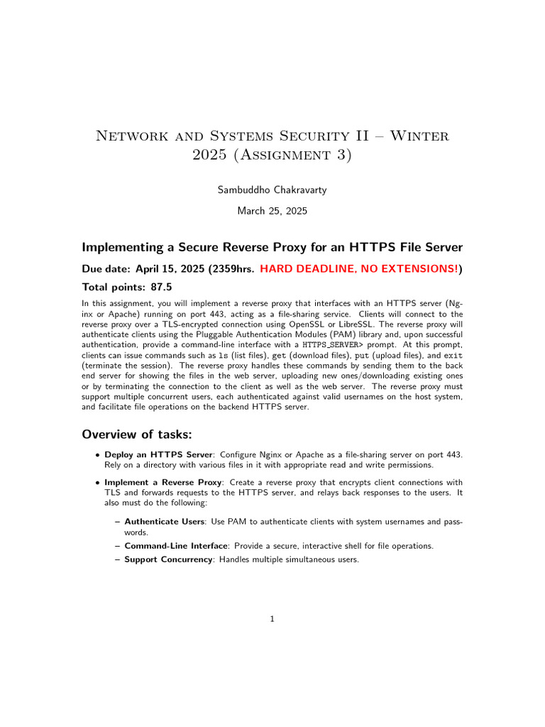 Secure Reverse Proxy for HTTPS Server | PDF | Proxy Server | Transport ...