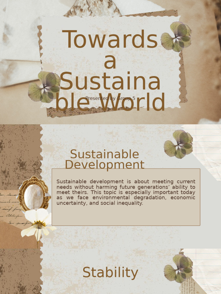 Towards A | PDF | Sustainability | Sustainable Development