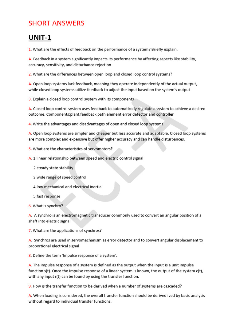 LCS Short | PDF | Control Theory | Feedback