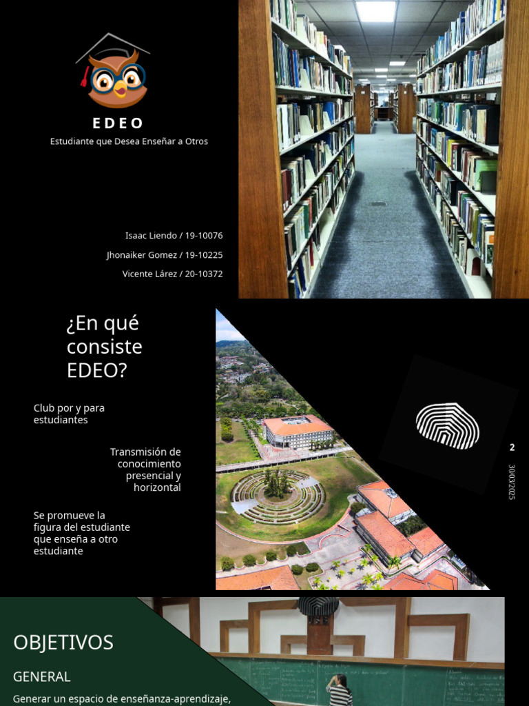 Club EDEO: Aprendizaje entre Estudiantes | PDF | Maestros | Instalaciones
