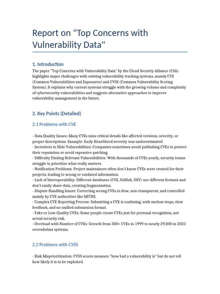 Challenges in Vulnerability Management | PDF | Information Technology ...